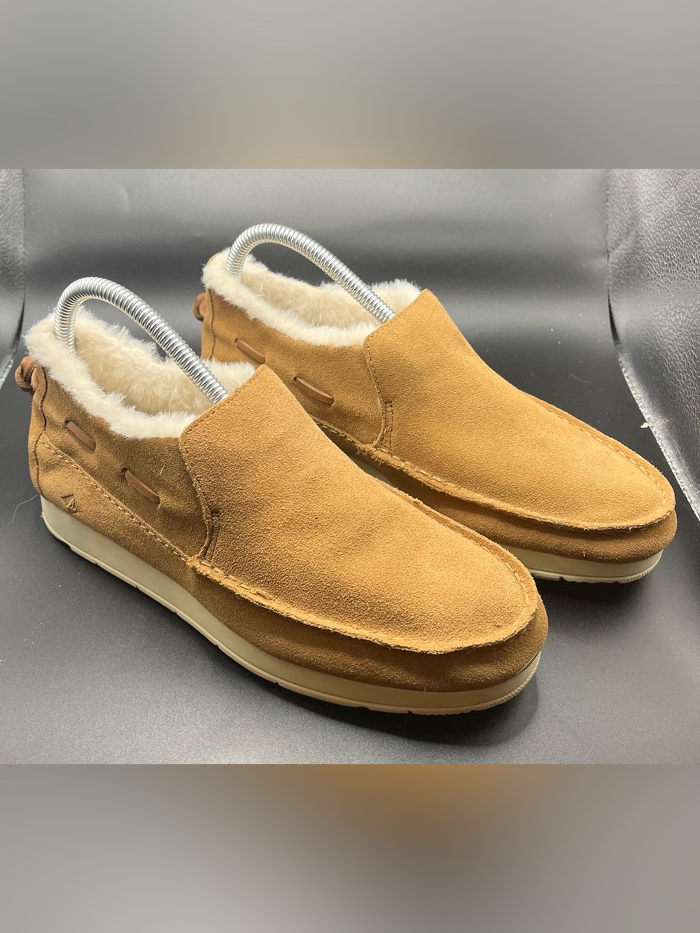 Sperry Moc-Sider Sneaker/Slipper Womens 8M Tan Suede/Leather Upper Comfort